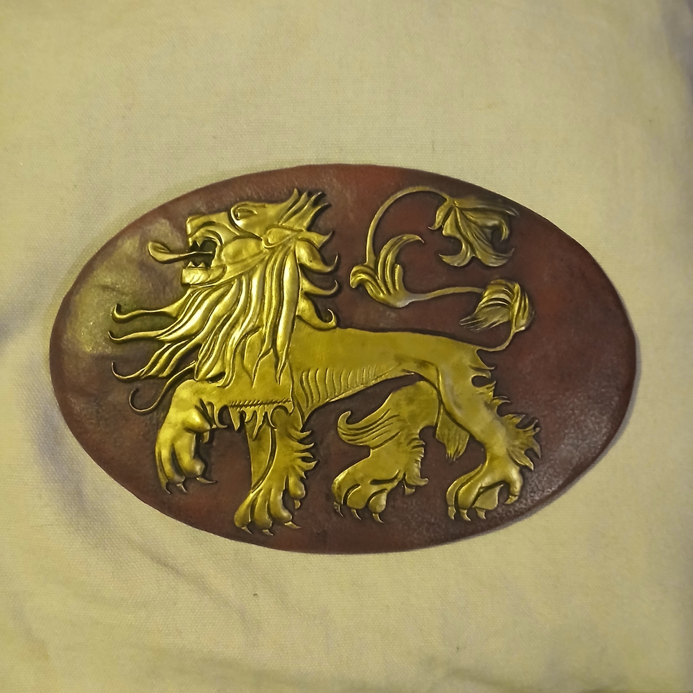 Gold Lion Wall Plaque